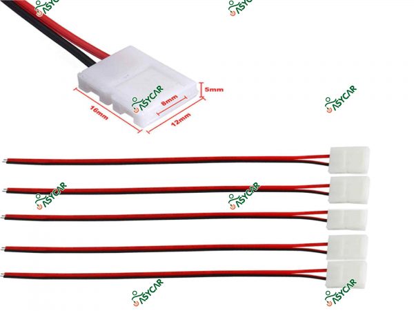 CONECTOR CINTA 8MM CON CABLE